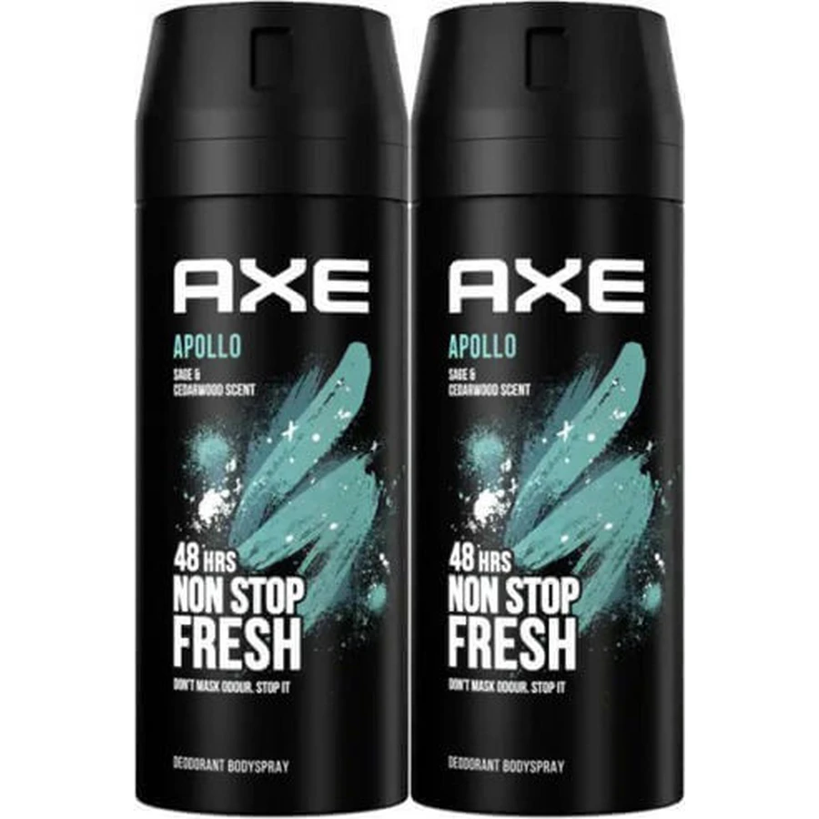 Axe Apollo Sage & Cedarwood Non Stop Fresh Deodorant Spray 2x150ml: цены и характеристики