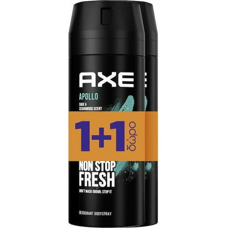 Axe Apollo Sage & Cedarwood Non Stop Fresh Deodorant Spray 2x150ml: цены и характеристики