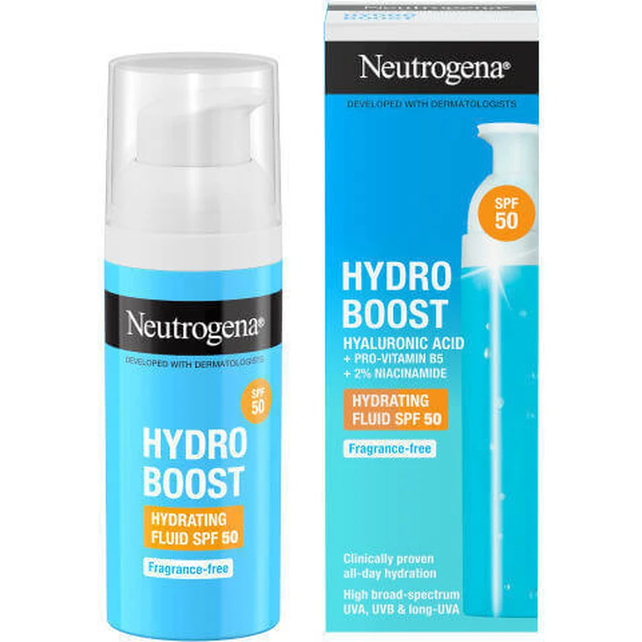 Neutrogena Hydro Boost+ Дневной увлажняющий крем для лица с солнцезащитным фактором (SPF50) 50 мл: цены и характеристики