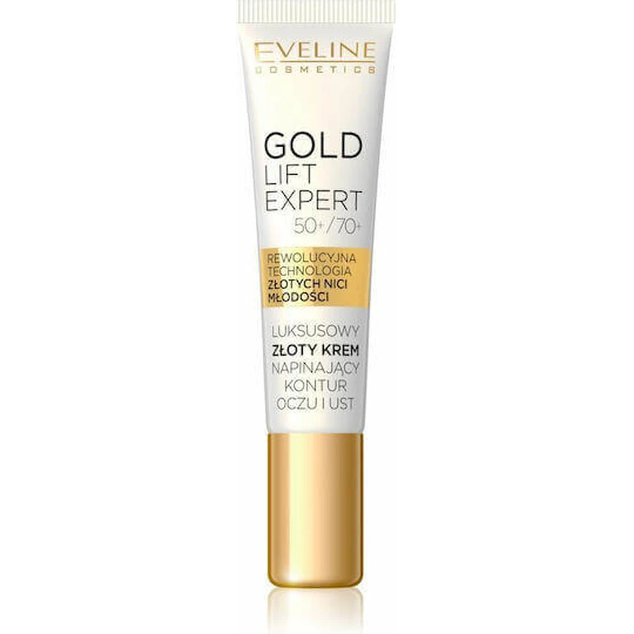 Eveline Gold Lift Expert Антивіковий і тонізуючий крем проти зморшок для зрілої шкіри навколо очей і губ 15 мл: ціни та характеристики