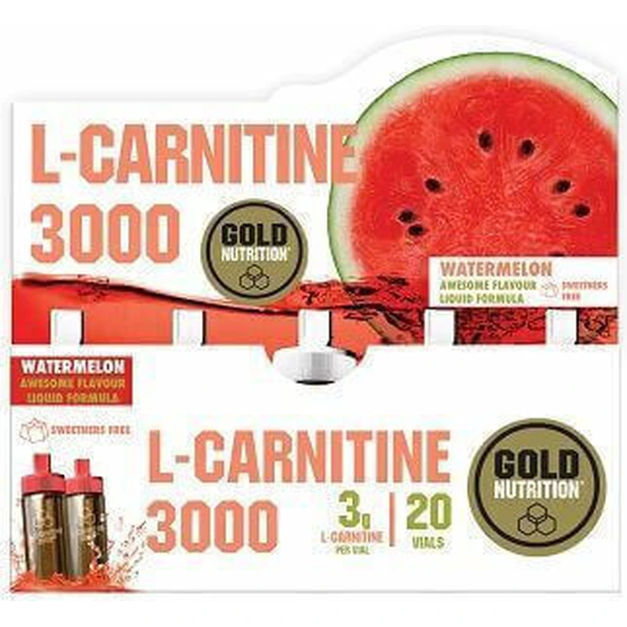 Gold Nutrition з карнітином 3000мг зі смаком кавуна 20 х 10мл: ціни та характеристики