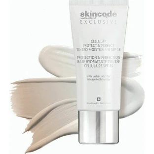 Skincode Exclusive Cellular Protect & Perfect Зволожуючий тонований денний крем для обличчя з SPF15 та пептидами 30 мл