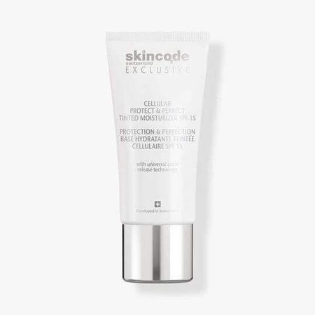 Skincode Exclusive Cellular Protect & Perfect Зволожуючий тонований денний крем для обличчя з SPF15 та пептидами 30 мл: ціни та характеристики