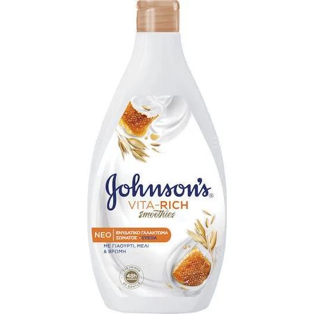 Зволожуючий лосьйон для тіла Johnson & Johnson Smoothies Йогурт, мед та овес для всіх типів шкіри 400мл: ціни та характеристики