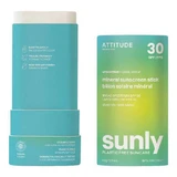 Attitude Sunly Mineral Неароматизированный минеральный солнцезащитный стик для тела SPF30 60гр