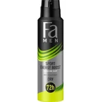 Fa Men Xtreme Sport Xtreme Sport Energy Boost Дезодорант-антиспірант 72 години Дезодорант-спрей 150 мл: ціни та характеристики