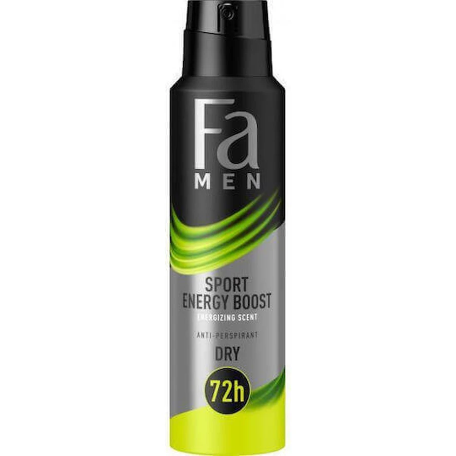 Fa Men Xtreme Sport Xtreme Sport Energy Boost Дезодорант-антиспірант 72 години Дезодорант-спрей 150 мл: ціни та характеристики