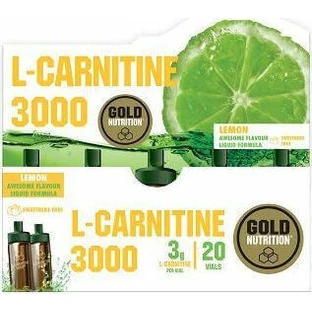 Gold Nutrition L-Carnitine 3000 с карнитином 3000 мг и лимонным вкусом 20 x 10 мл