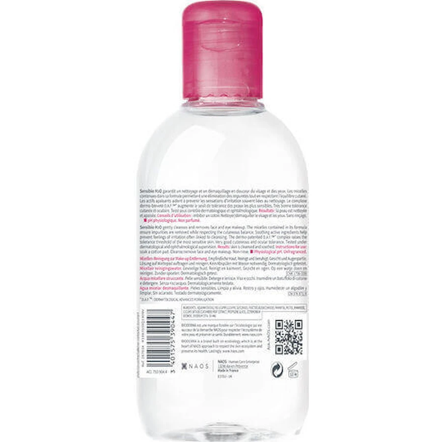Міцелярна вода для зняття макіяжу з обличчя та очей BioDerma Sensibio H2o Міцелярна вода для зняття макіяжу обличчя та очей 250 мл: ціни та характеристики