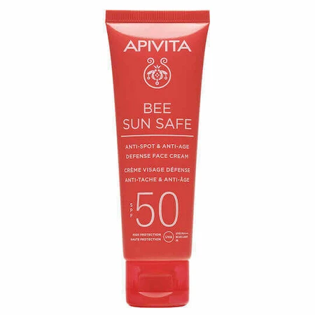 Apivita Bee Sun Safe Солнцезащитный крем для лица водостойкий SPF50 50 мл: цены и характеристики