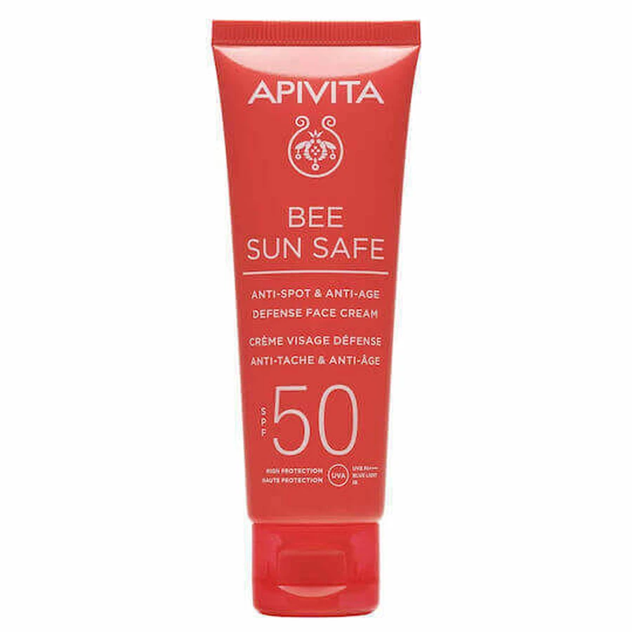 Apivita Bee Sun Safe Солнцезащитный крем для лица водостойкий SPF50 50 мл: цены и характеристики