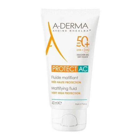 A-Derma Protect AC Сонцезахисний крем для обличчя SPF50 40мл: ціни та характеристики
