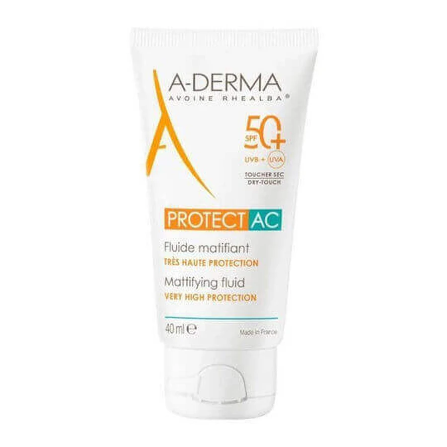 A-Derma Protect AC Сонцезахисний крем для обличчя SPF50 40мл: ціни та характеристики