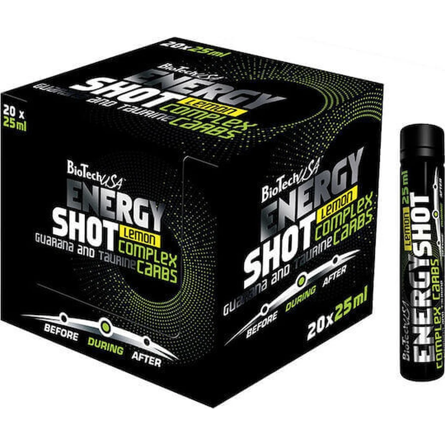 Biotech USA Energy Shot Специальная пищевая добавка 20 x 1 мл Лимон: цены и характеристики
