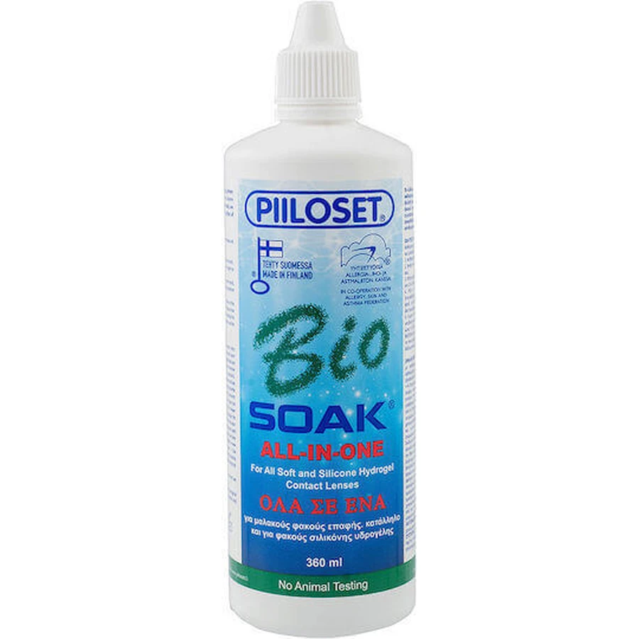 Piiloset Biosoak All In One Contact Lens Solution 360ml: цены и характеристики