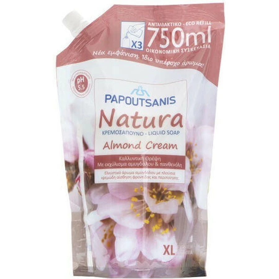 Мигдальний крем-мило Papoutsanis Natura Мигдальний крем-мило 750мл: ціни та характеристики