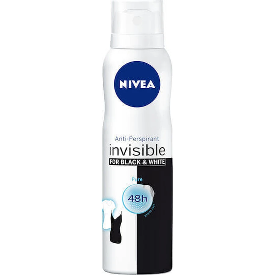 Nivea Nivea Invisible For Black & White Pure Антиперспирант-дезодорант 48 часов спрей 150 мл: цены и характеристики