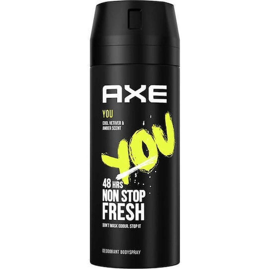Axe You Cool Vetiver Vetiver Vetiver Amber Amber аромат нон-стоп свіжий дезодорант 48 год спрей 150мл: ціни та характеристики
