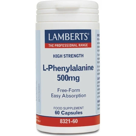 Lamberts L-Фенілаланін 500 мг 60 капсул: ціни та характеристики