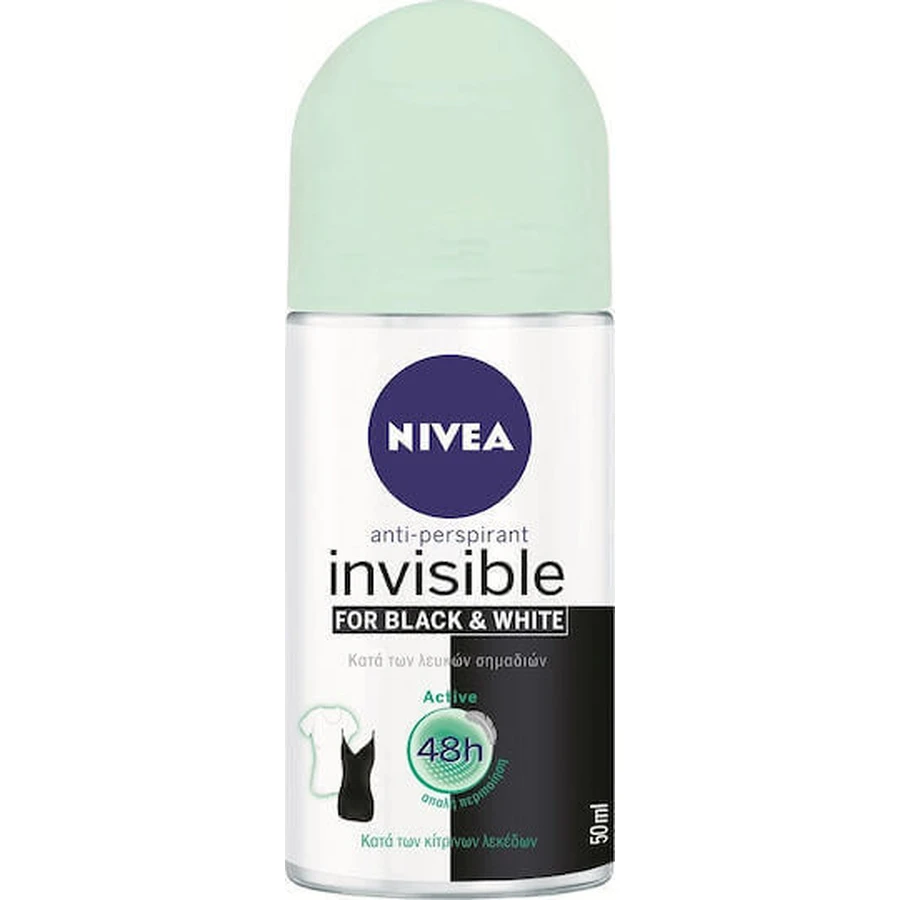 Nivea Invisible For Black & White Active Deodorant 48h Roll-On 50ml: цены и характеристики