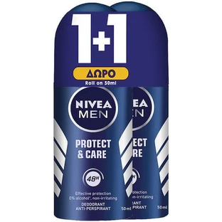 Nivea Men Protect & Care Дезодорант-антиперспирант 48h Roll-On 2х50 мл