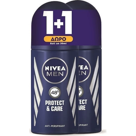 Nivea Men Protect & Care Дезодорант-антиперспирант 48h Roll-On 2х50 мл: цены и характеристики