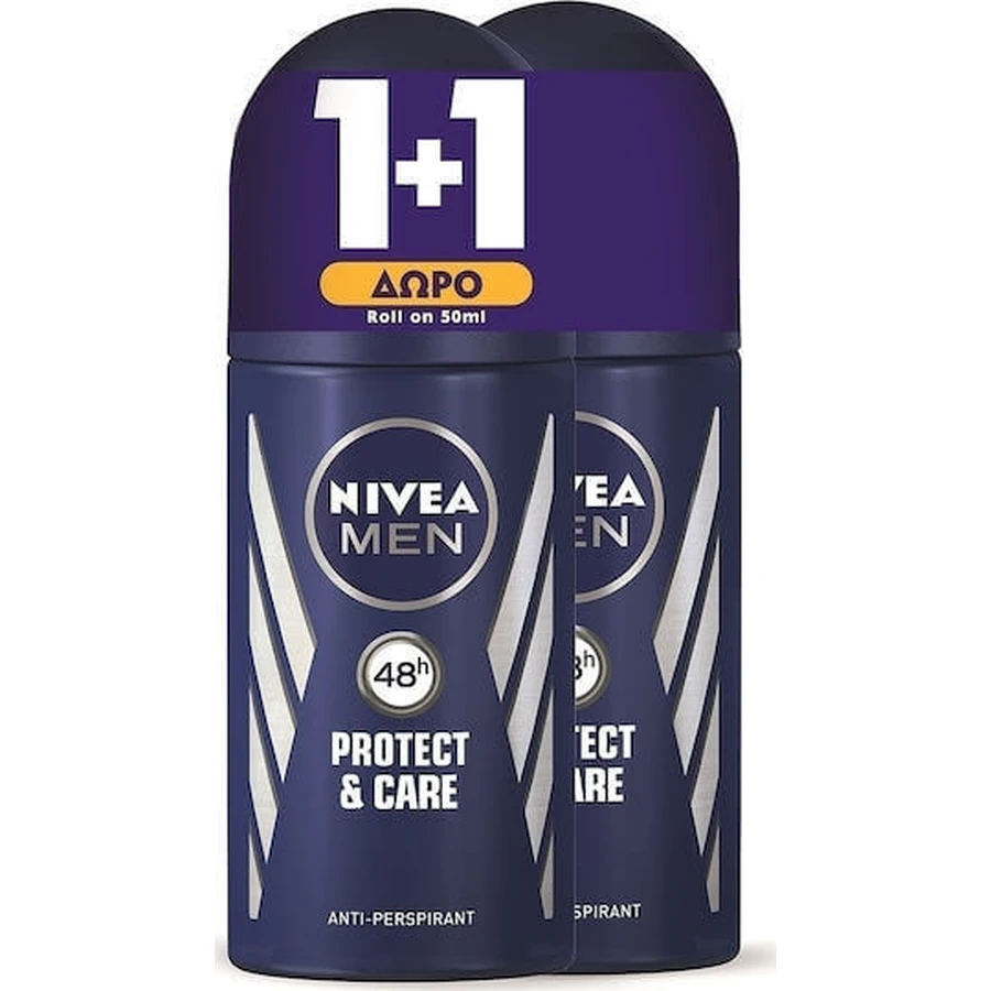Nivea Men Protect & Care Дезодорант-антиперспирант 48h Roll-On 2х50 мл: цены и характеристики