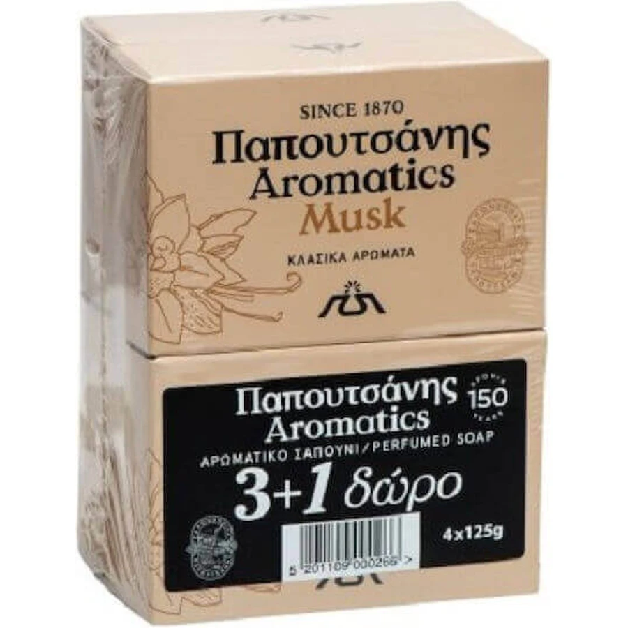 Papoutsanis Soap Bar Ароматика Ваниль Мадагаскара Мыло для тела 4x100гр: цены и характеристики