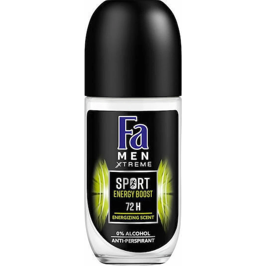 Дезодорант Fa Men Sport Sport Energy Boost Дезодорант 72 год рулонний 50мл: ціни та характеристики