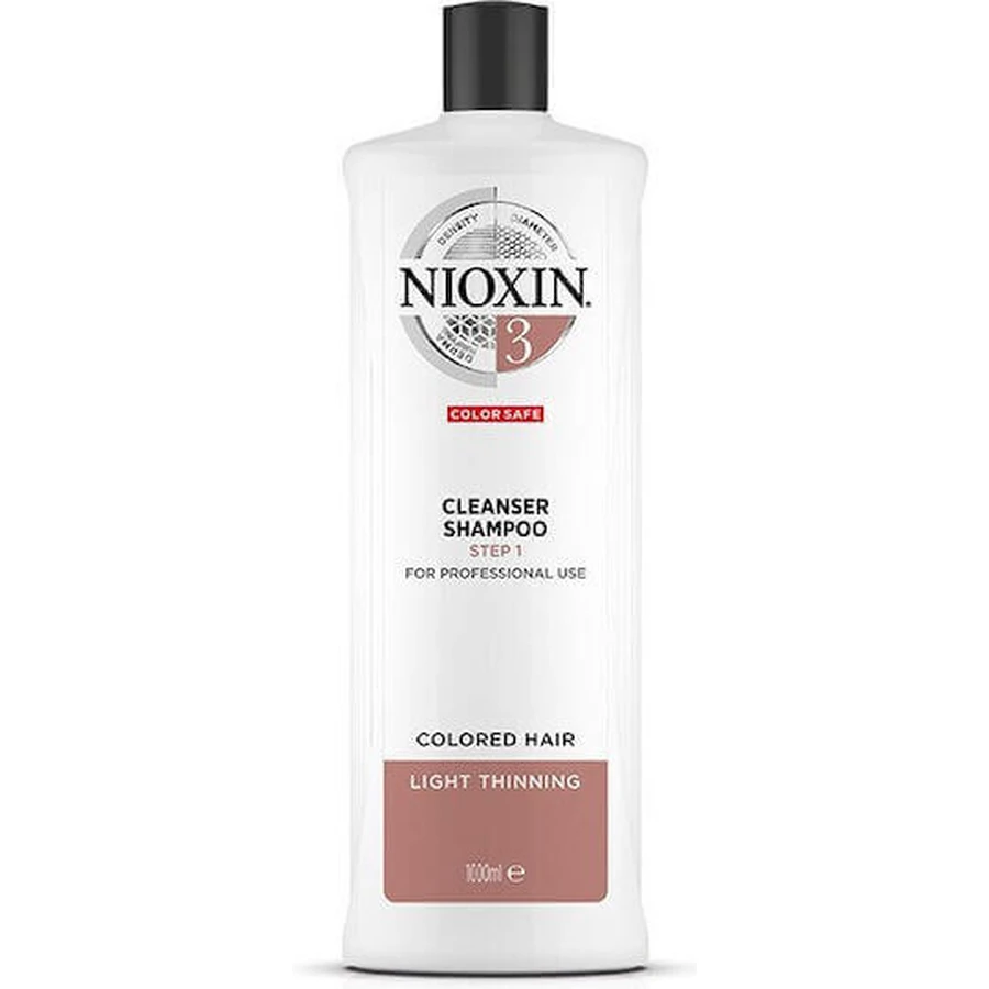 Nioxin System 3 Cleanser Очищающий шампунь против выпадения волос для окрашенных волос 1000 мл: цены и характеристики