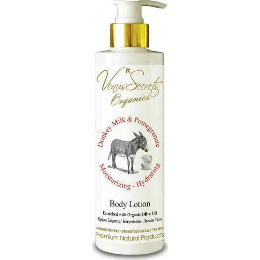 Venus Secrets Venus Secrets Donkey Milk & Pomegranate Увлажняющий лосьон для тела с молоком ослицы для сухой/очень сухой кожи 280 мл: цены и характеристики