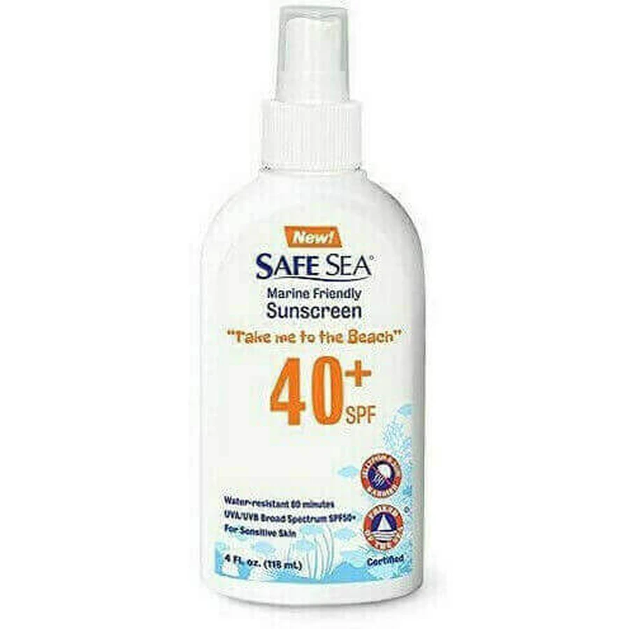 Сонцезахисний крем для тіла Safe Sea Beach Line Sunscreen & Jellyfish Sting сонцезахисний крем для тіла SPF40 в спреї 40 мл: ціни та характеристики