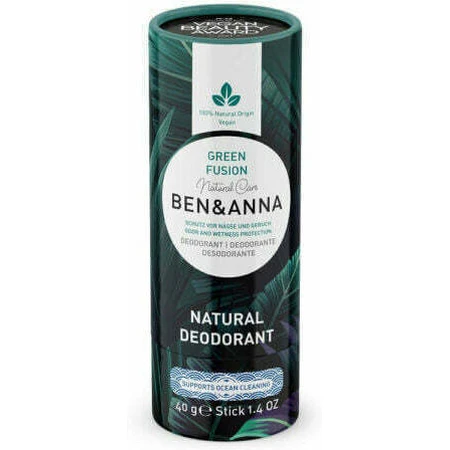 Ben & Anna Green Fusion Натуральний дезодорант Ben & Anna Green Fusion Натуральний дезодорант-стік Aluminium Free 40гр: ціни та характеристики