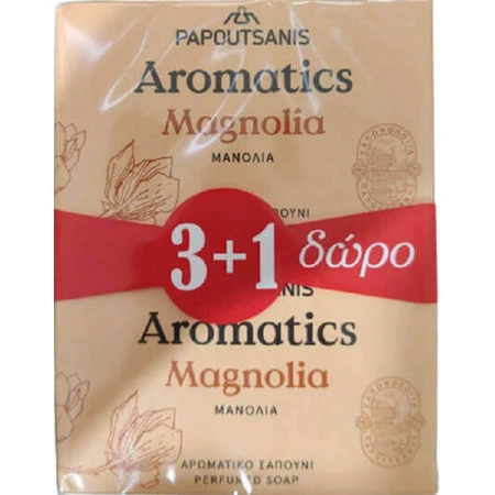 Мило для тіла Papoutsanis Soap Bar Aromatics Magnolia Soap Bar 4x100gr: ціни та характеристики
