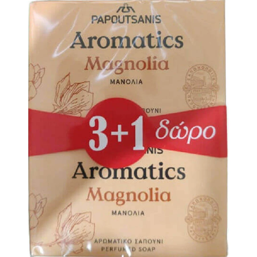 Мило для тіла Papoutsanis Soap Bar Aromatics Magnolia Soap Bar 4x100gr: ціни та характеристики