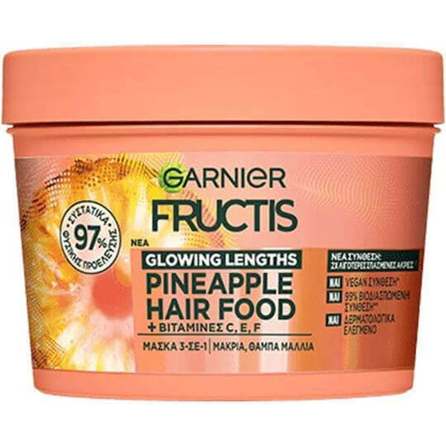 Garnier Fructis Hair Food Ананасова зміцнююча маска для волосся 400 мл: ціни та характеристики