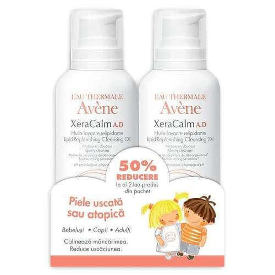 Олія для відновлення ліпідів Avene XeraCalm A.D., 400 мл + знижка 50% на другий продукт, Pierre Fabre: ціни та характеристики