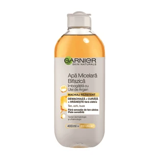 Двухфазная мицеллярная очищающая вода Skin Naturals Argan oil enriched, 400 мл, Garnier