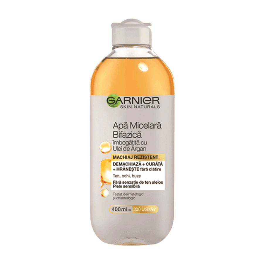 Двухфазная мицеллярная очищающая вода Skin Naturals Argan oil enriched, 400 мл, Garnier: цены и характеристики