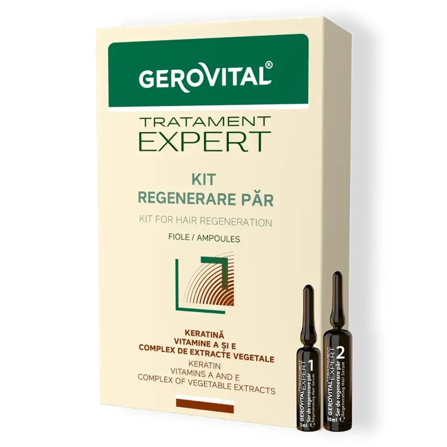Набір для регенерації волосся Expert Treatment, 20 флаконів, Gerovital: ціни та характеристики