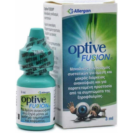 Allergan Optive Fusion Picături Oftalmice cu Acid Hialuronic pentru Ochi Uscat 3ml: ціни та характеристики
