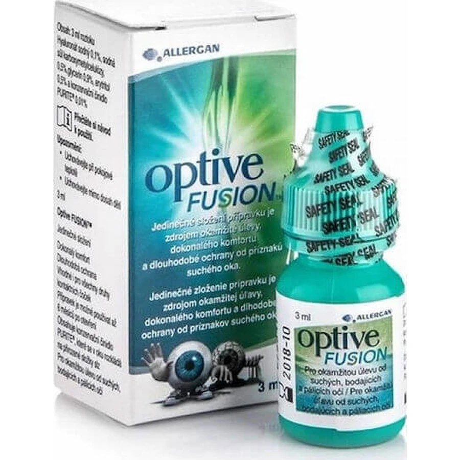 Allergan Optive Fusion Picături Oftalmice cu Acid Hialuronic pentru Ochi Uscat 3ml: ціни та характеристики