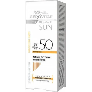 Gerovital H3 Derma+ Sun Cremă Antisolara Față SPF50 Cu Pigment Golden 50 мл