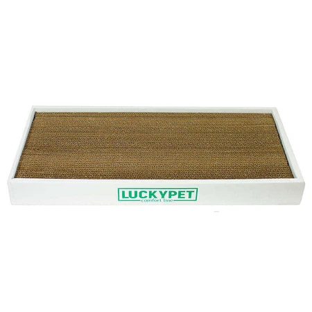 Lucky Pet Эко-царапка Подиум картон для кошек, Мини 24x50x5 см (Бежевый/Белый): цены и характеристики
