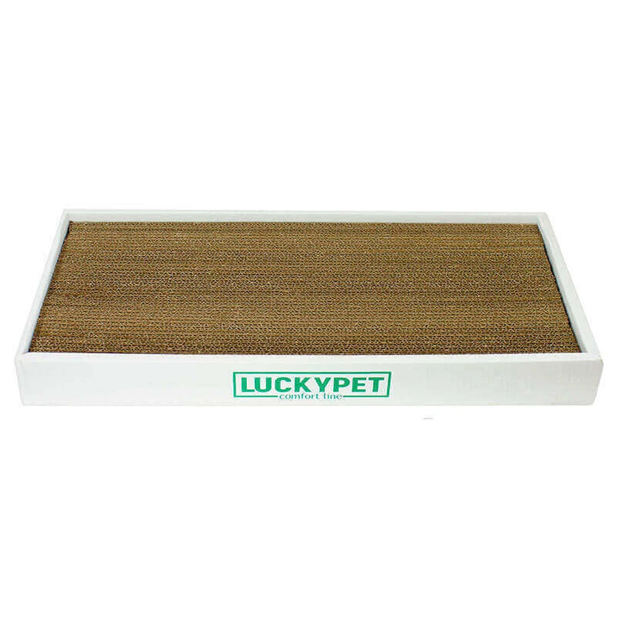 Lucky Pet Эко-царапка Подиум картон для кошек, Мини 24x50x5 см (Бежевый/Белый): цены и характеристики