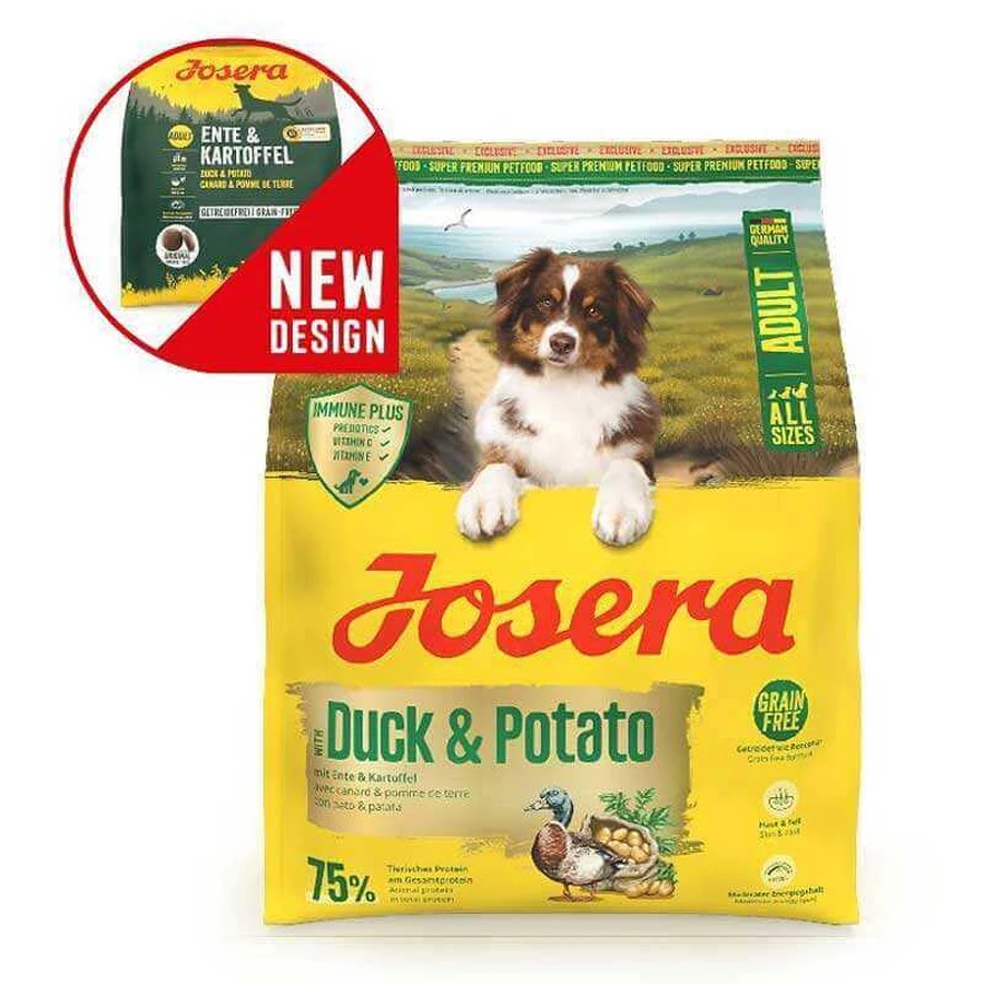Josera Adult Duck & Potato - Сухий беззерновий корм з качкою і картоплею для дорослих собак усіх порід, 12,5 кг: ціни та характеристики