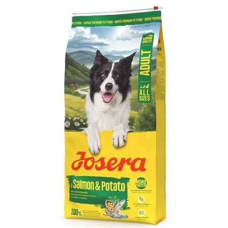 Josera Adult Salmon & Potato – Сухий беззерновий корм з лососем і картоплею для собак усіх порід, 12,5 кг: ціни та характеристики