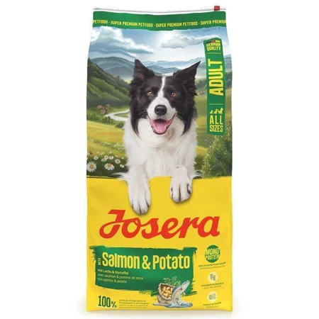 Josera Adult Salmon & Potato – Сухий беззерновий корм з лососем і картоплею для собак усіх порід, 12,5 кг: ціни та характеристики