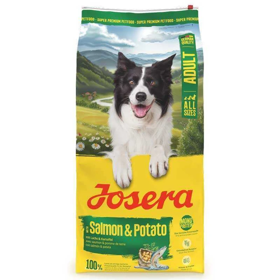 Josera Adult Salmon & Potato – Сухий беззерновий корм з лососем і картоплею для собак усіх порід, 12,5 кг: ціни та характеристики