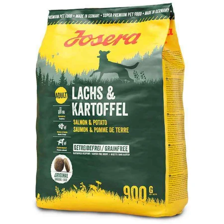 Josera Adult Salmon & Potato – сухой беззерновой корм с лососем и картофелем для собак всех пород, 900 г.: цены и характеристики